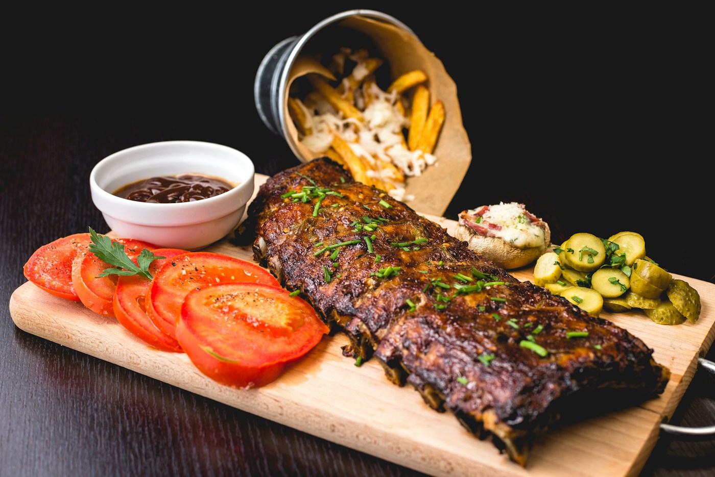 Costillas de cerdo preparadas